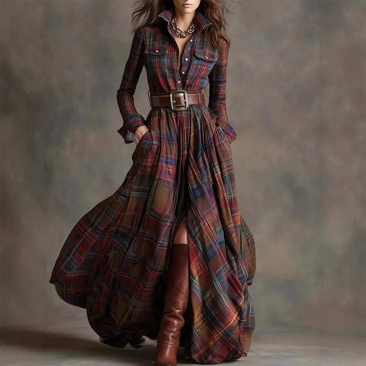 Women's Checked Shirt Dress