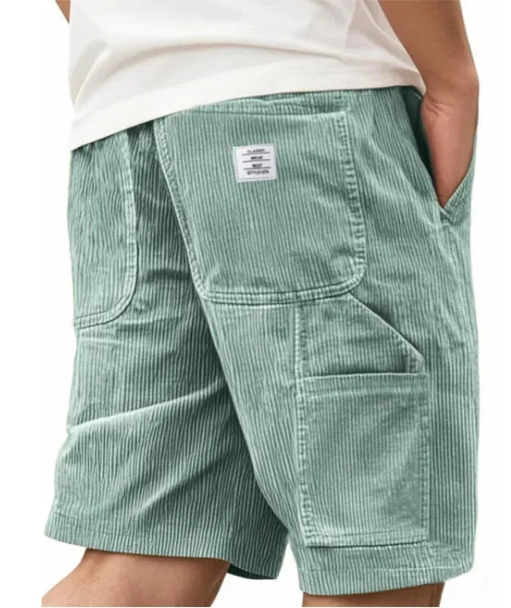Fløjls Cargo Shorts Til Herre