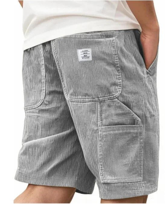 Fløjls Cargo Shorts Til Herre