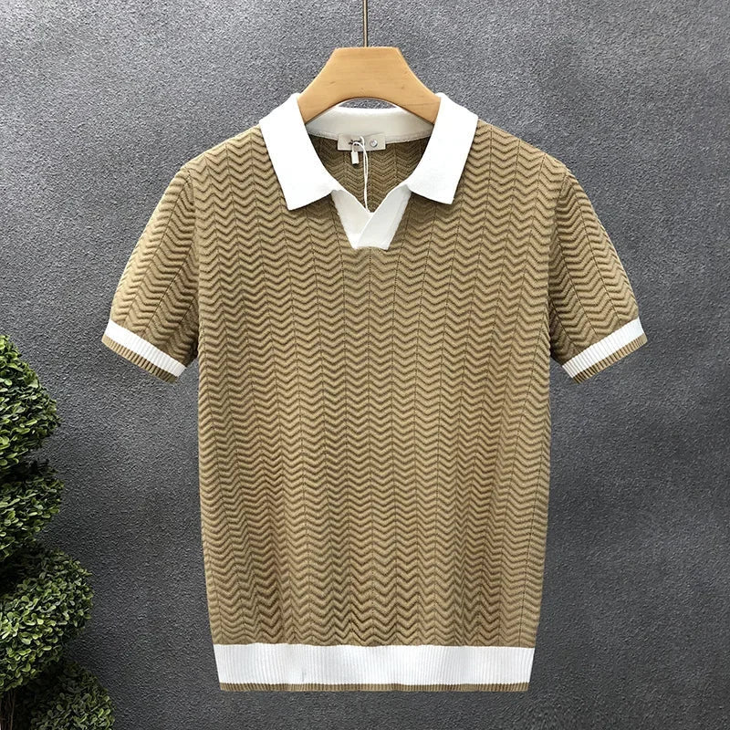 Polostrikket Sweater til Herrer