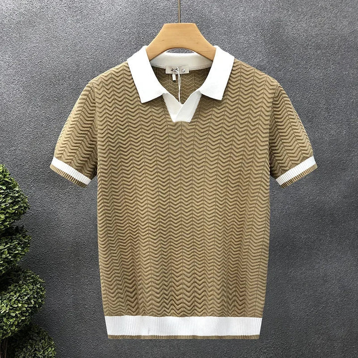 Polostrikket Sweater til Herrer