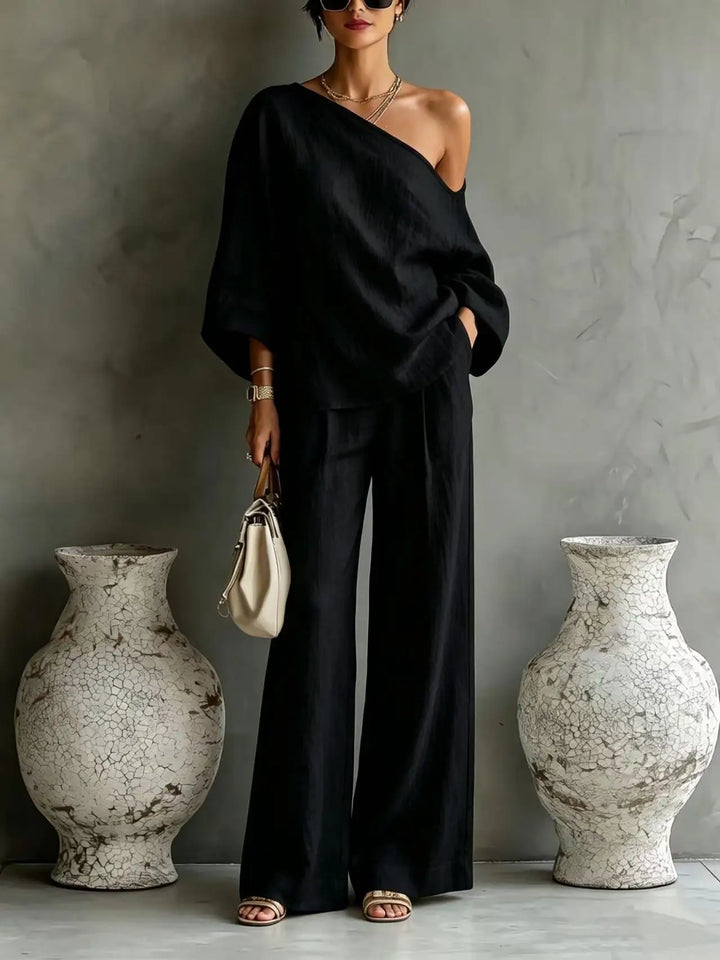 One-Shoulder Two-Piece Set for Women