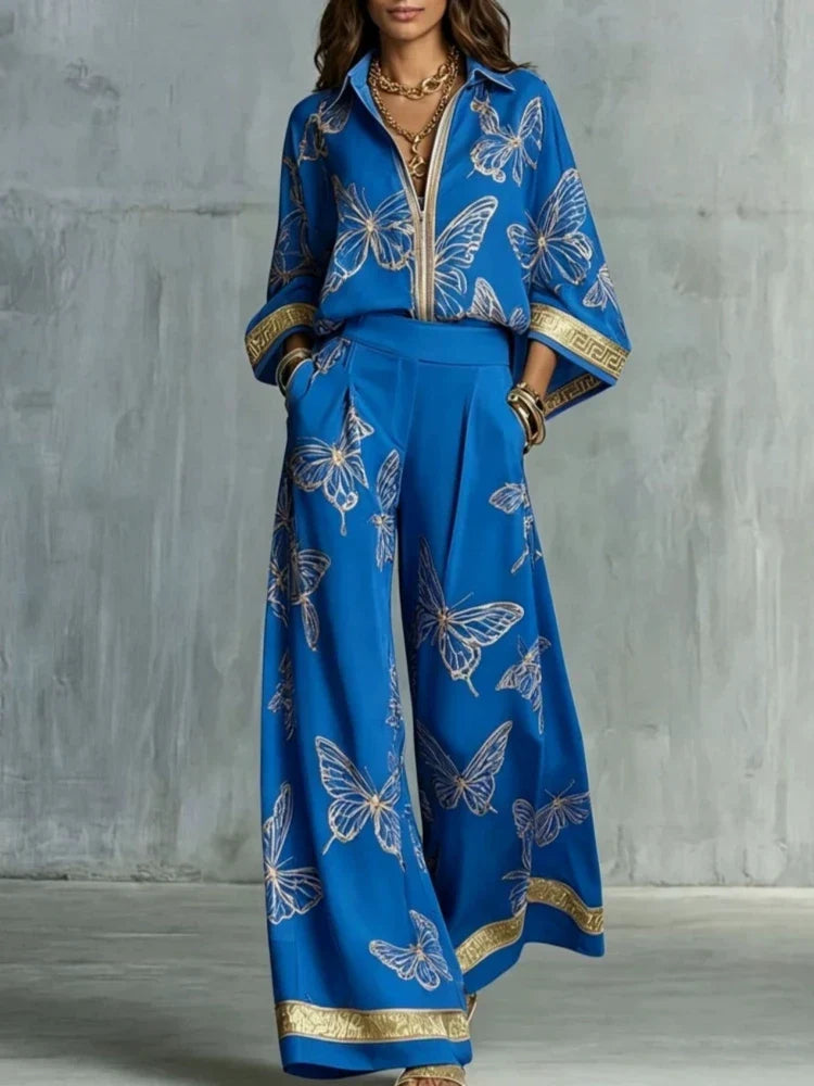 Women's Butterfly Pattern Loungewear Set