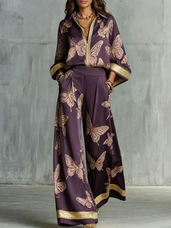 Women's Butterfly Pattern Loungewear Set