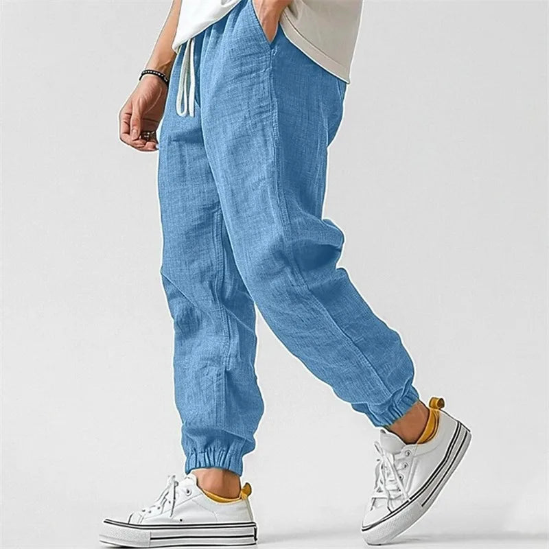 Men's Joggers with Drawstring and Tapered Legs