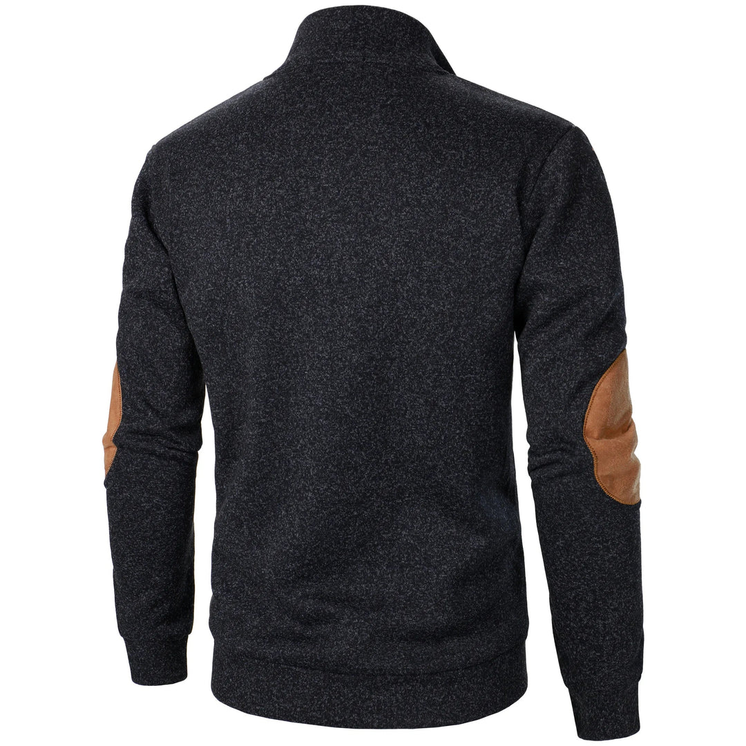 Standkrave sweatshirt med albuelapper