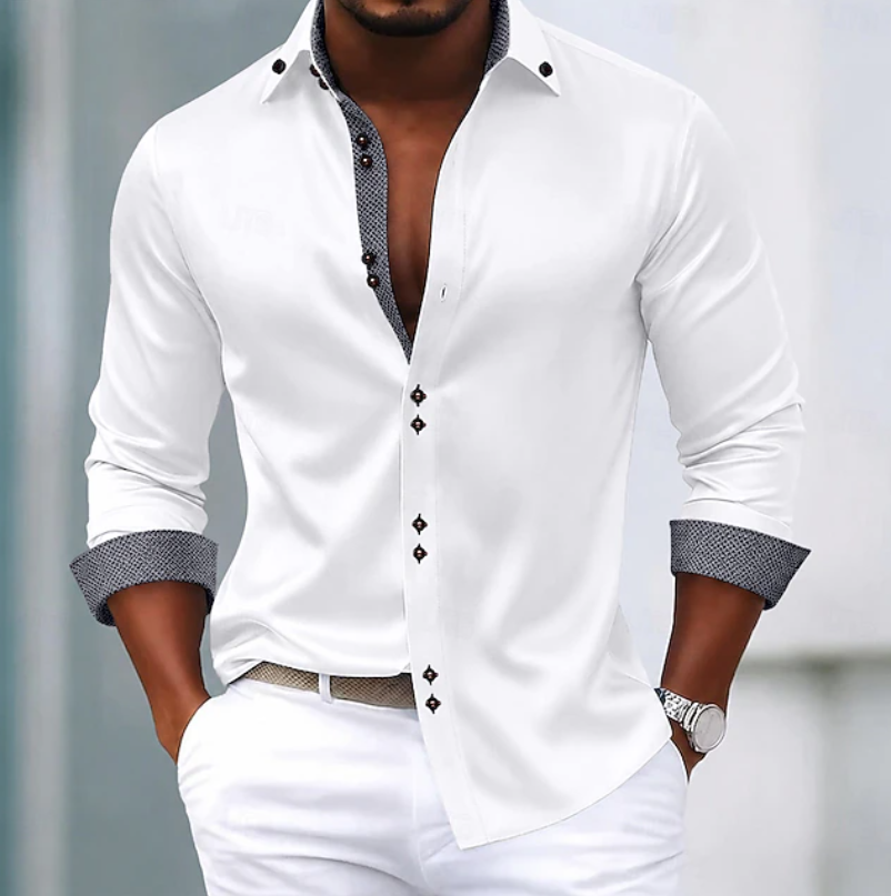 Classic Men's Shirt with Collar
