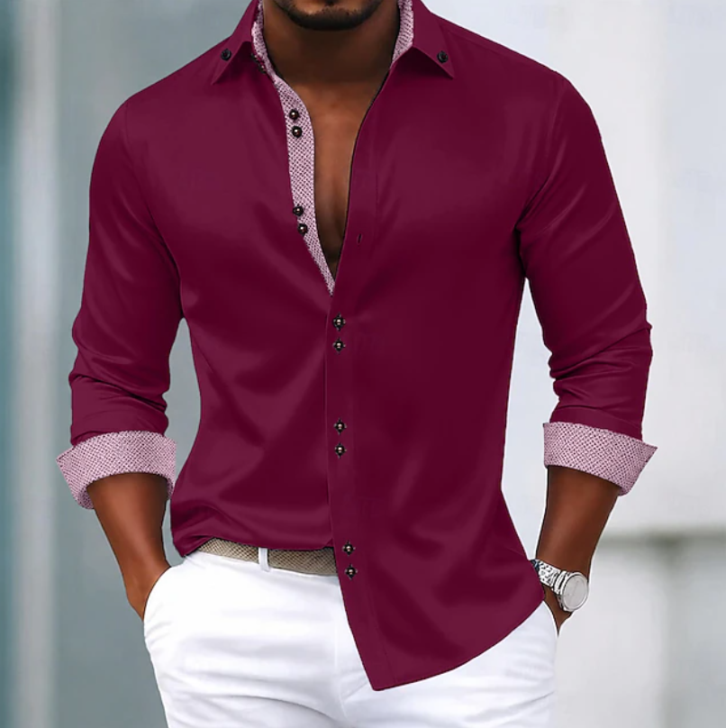 Classic Men's Shirt with Collar