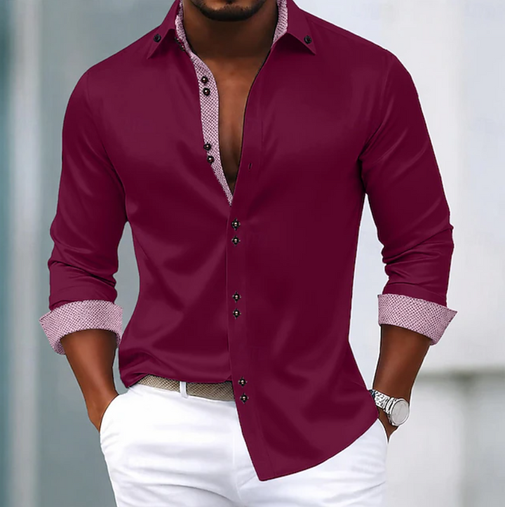 Classic Men's Shirt with Collar