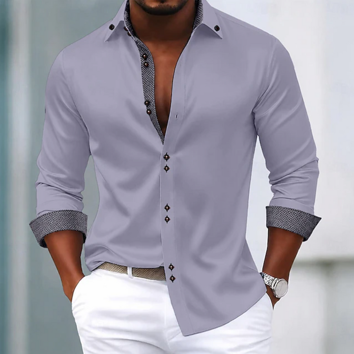 Classic Men's Shirt with Collar