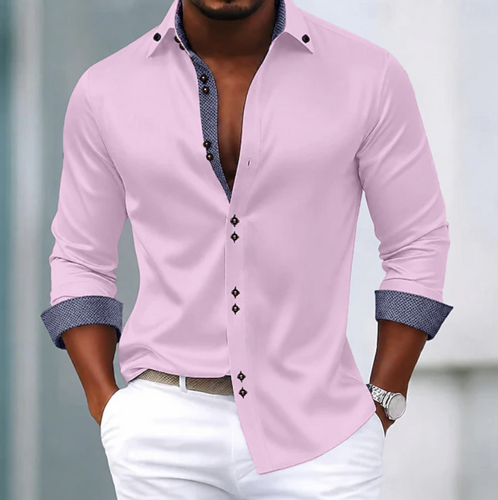 Classic Men's Shirt with Collar