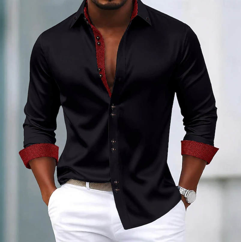 Classic Men's Shirt with Collar