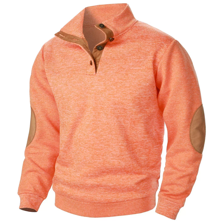 Standkrave sweatshirt med albuelapper