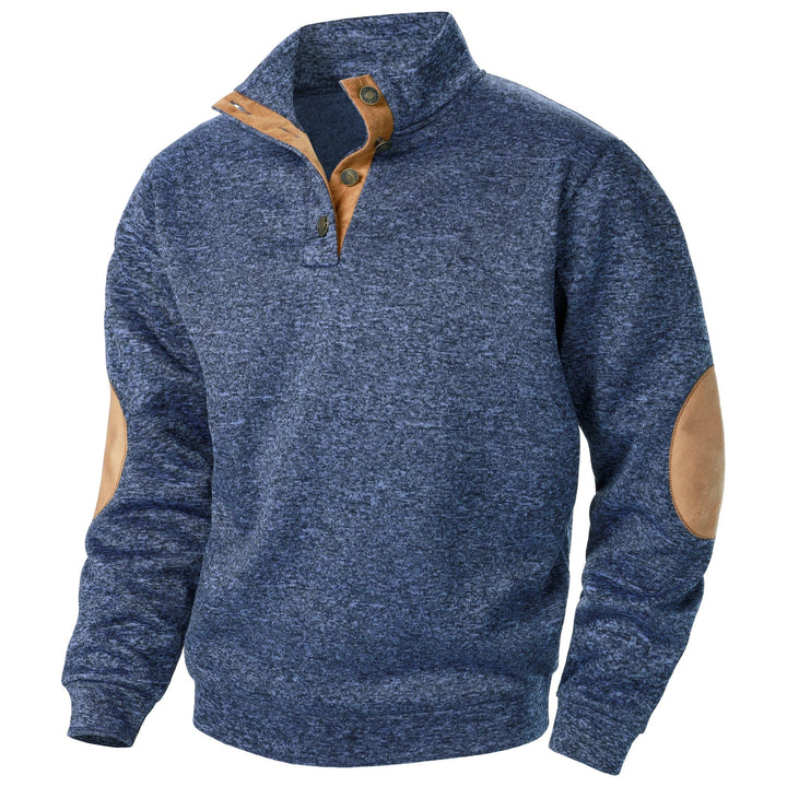 Standkrave sweatshirt med albuelapper