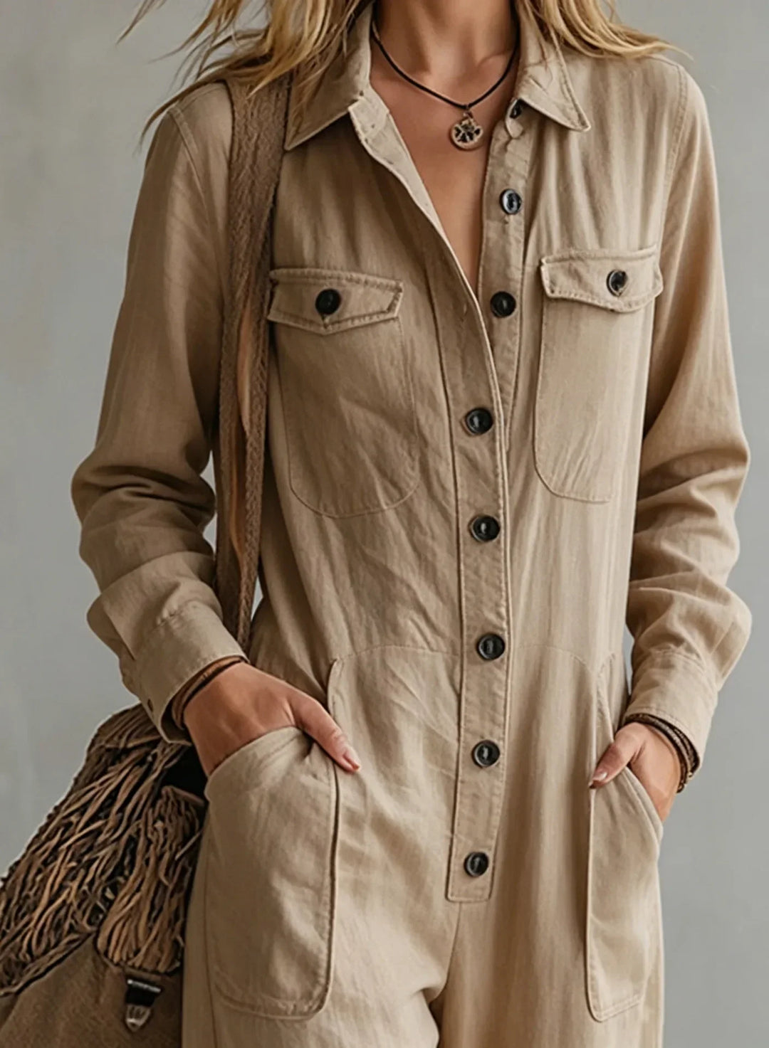 Utility Jumpsuit with Width for Women