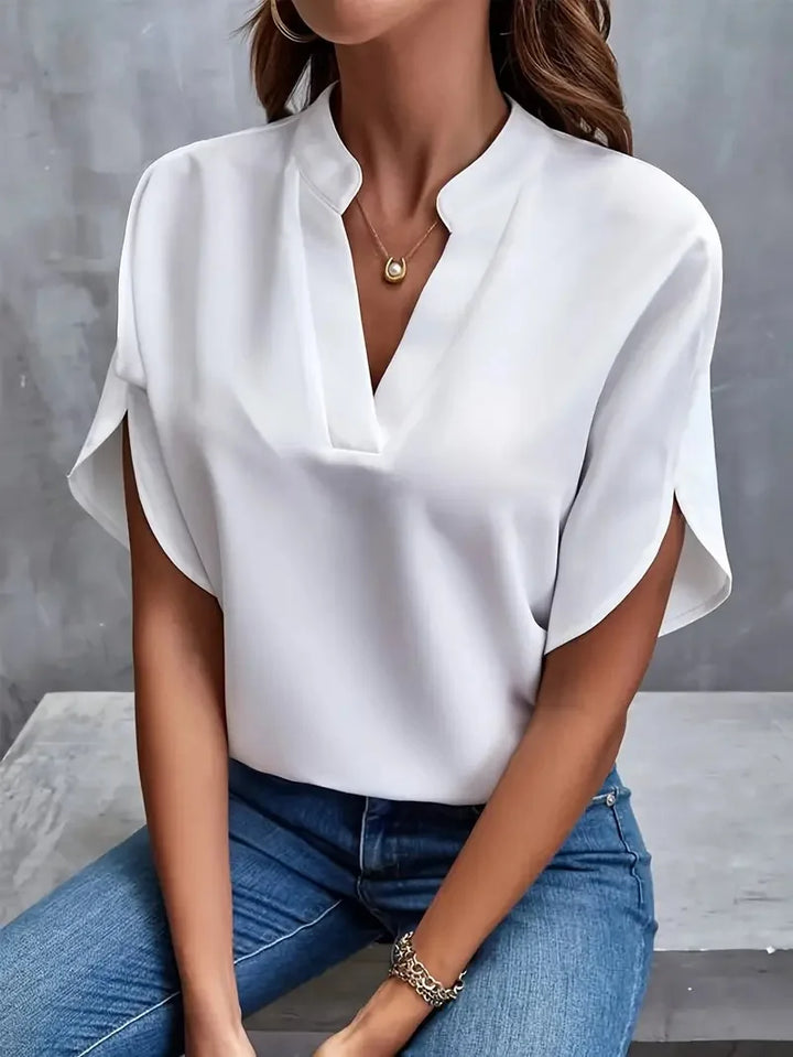 Elegant Bluse med V-udskæring til Kvinder
