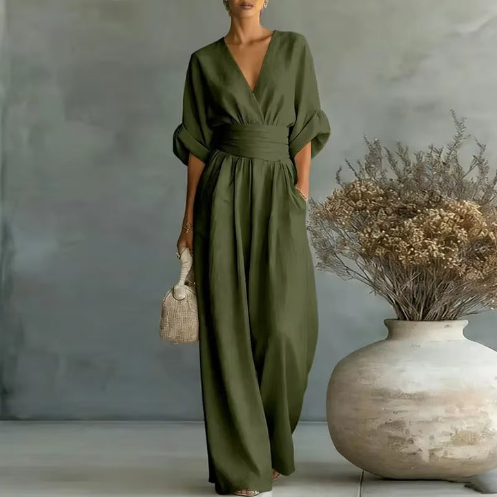 Elegant Jumpsuit Med V-Hals