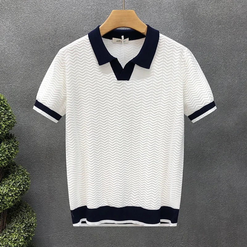 Polostrikket Sweater til Herrer