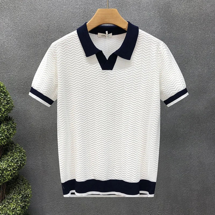 Polostrikket Sweater til Herrer