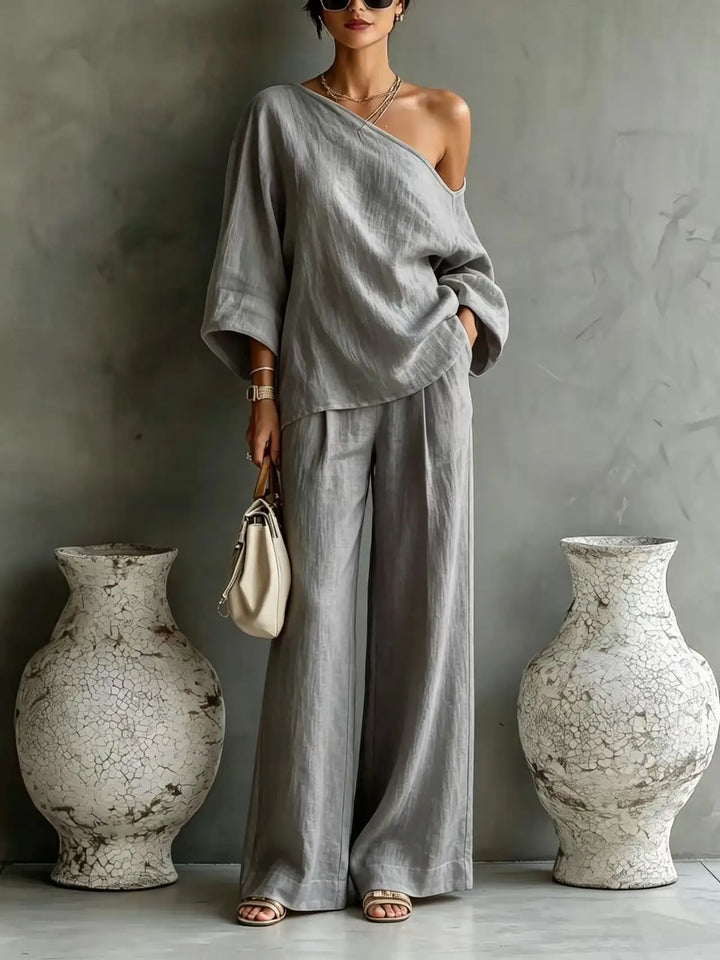One-Shoulder Two-Piece Set for Women