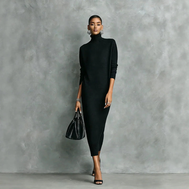 Afslappet Turtleneck Kjole til Kvinder