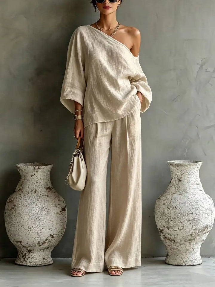 One-Shoulder Two-Piece Set for Women