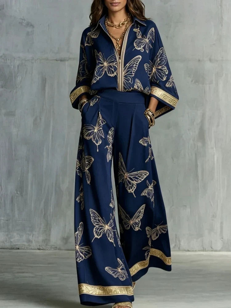 Women's Butterfly Pattern Loungewear Set