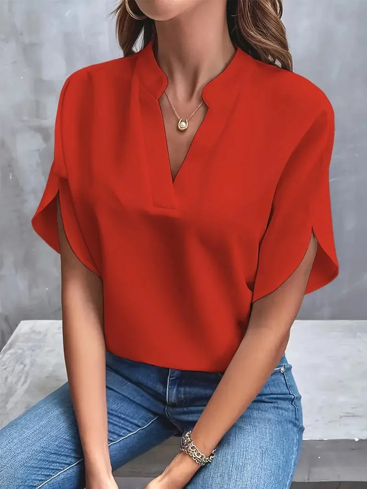 V-neck blouse for women