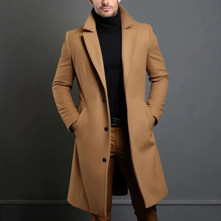 Men’s long coat with buttons