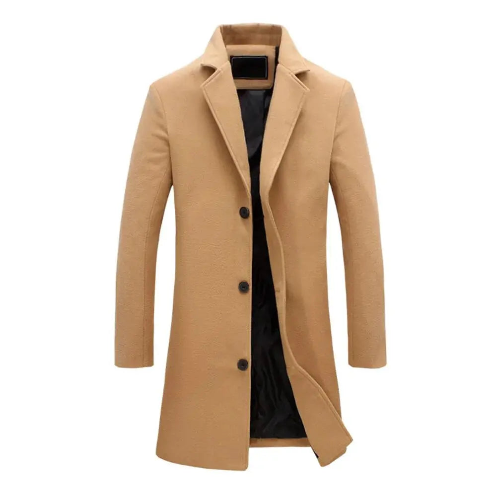 Men’s long coat with buttons