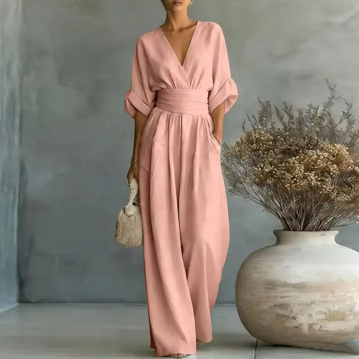 Elegant Jumpsuit Med V-Hals
