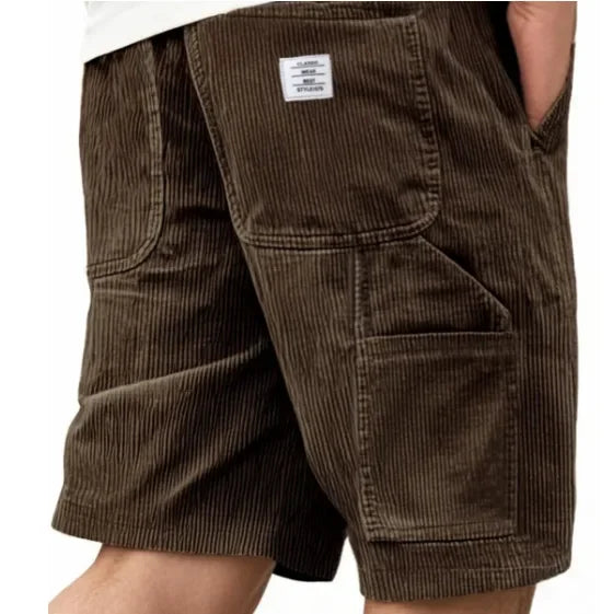 Fløjls Cargo Shorts Til Herre