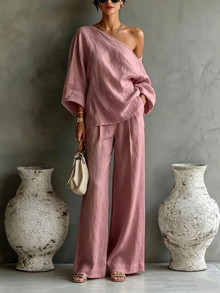 One-Shoulder Two-Piece Set for Women