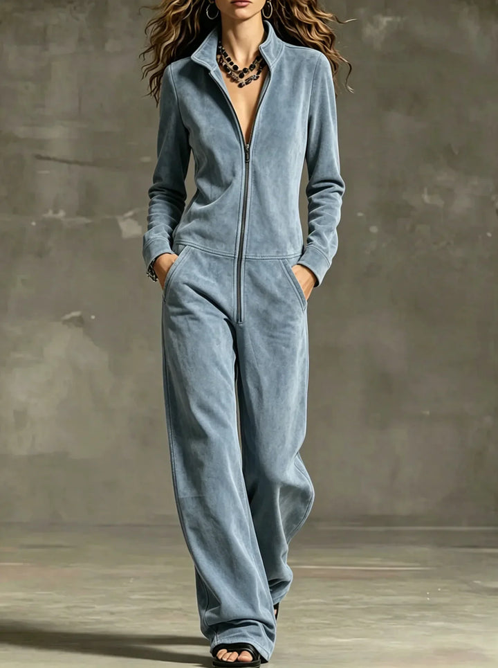 Women's Jumpsuit with Front Zipper