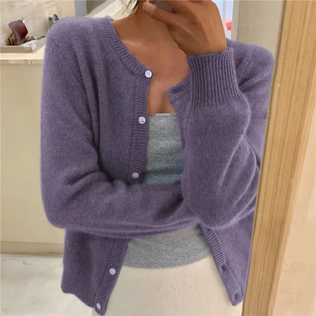 Soft knitted cardigan for women