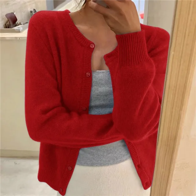 Soft knitted cardigan for women