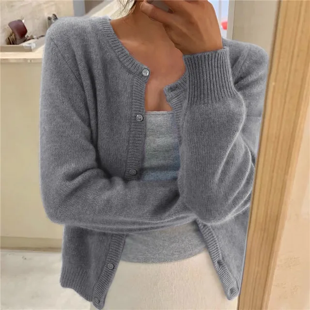 Soft knitted cardigan for women