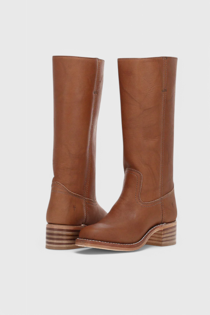 Mid Calf Støvler I Læder Dame