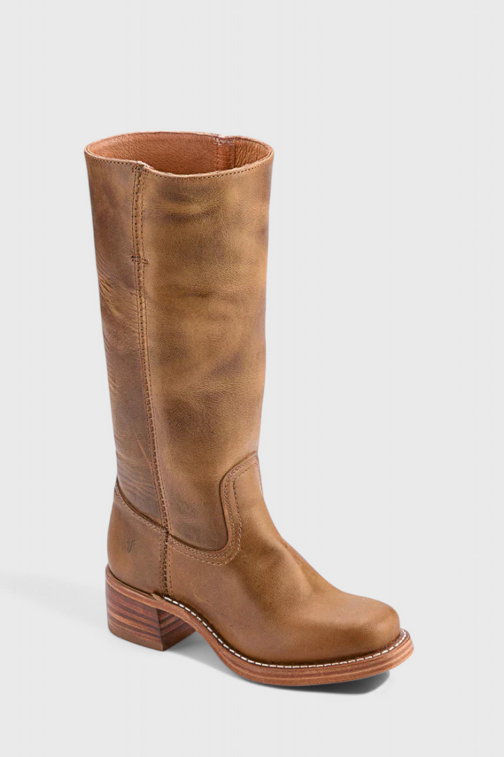 Mid Calf Støvler I Læder Dame