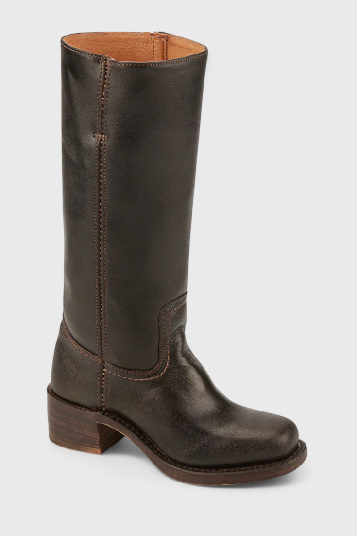 Mid Calf Støvler I Læder Dame