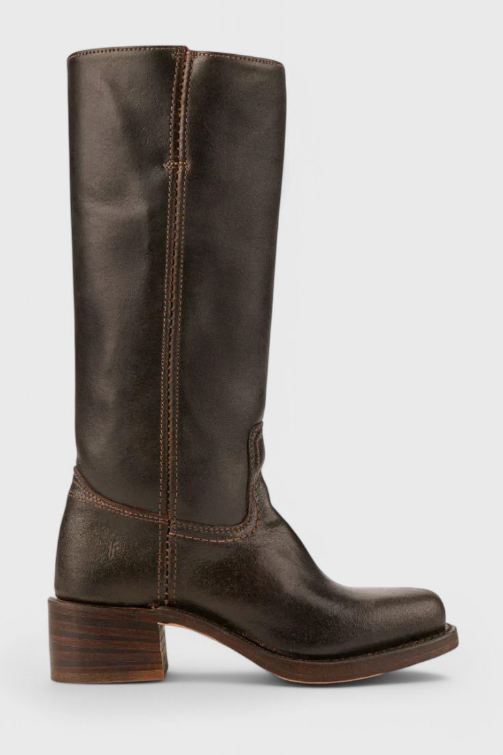 Mid Calf Støvler I Læder Dame