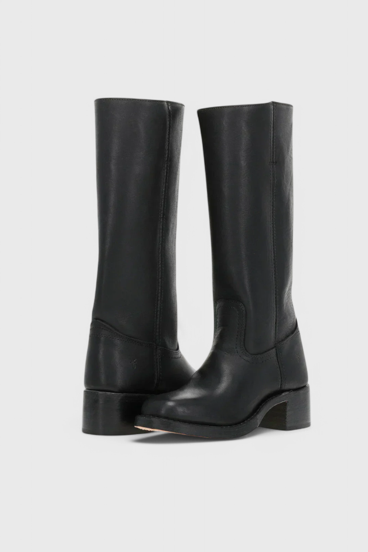 Mid Calf Støvler I Læder Dame