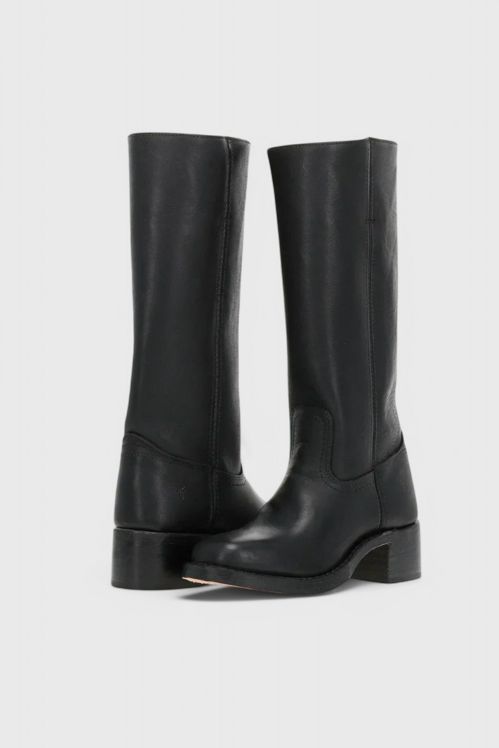 Mid Calf Støvler I Læder Dame