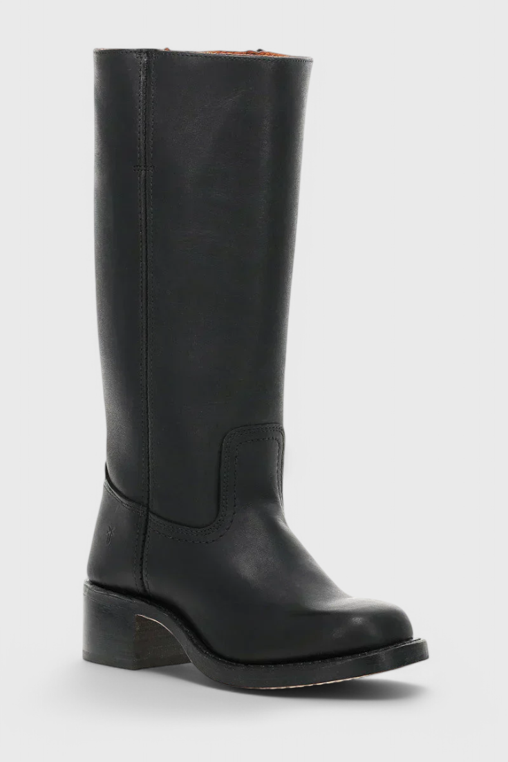 Mid Calf Støvler I Læder Dame
