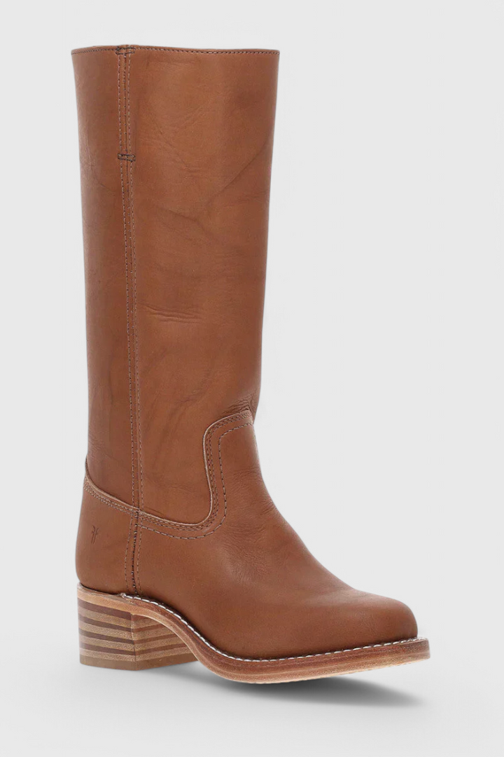 Mid Calf Støvler I Læder Dame