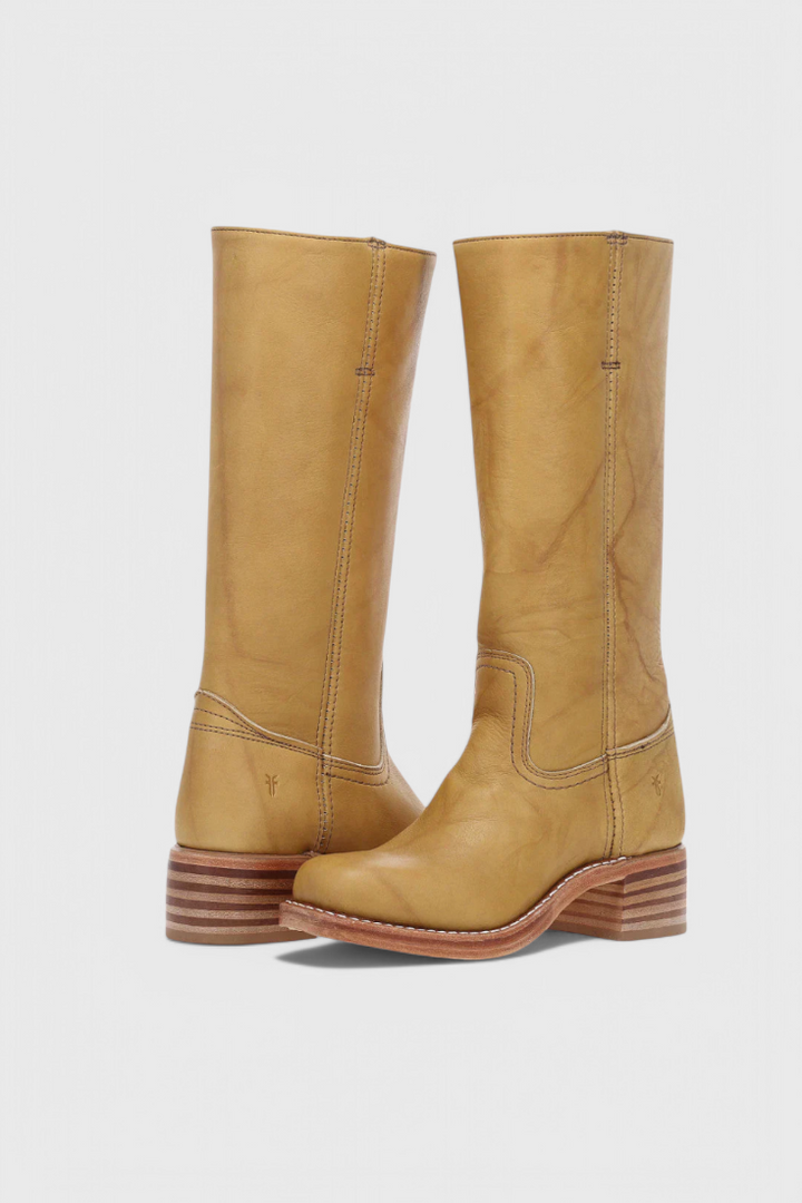 Mid Calf Støvler I Læder Dame