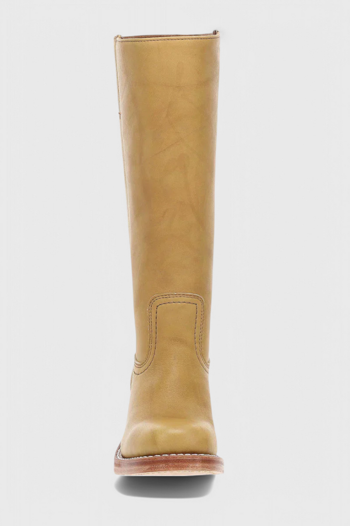 Mid Calf Støvler I Læder Dame