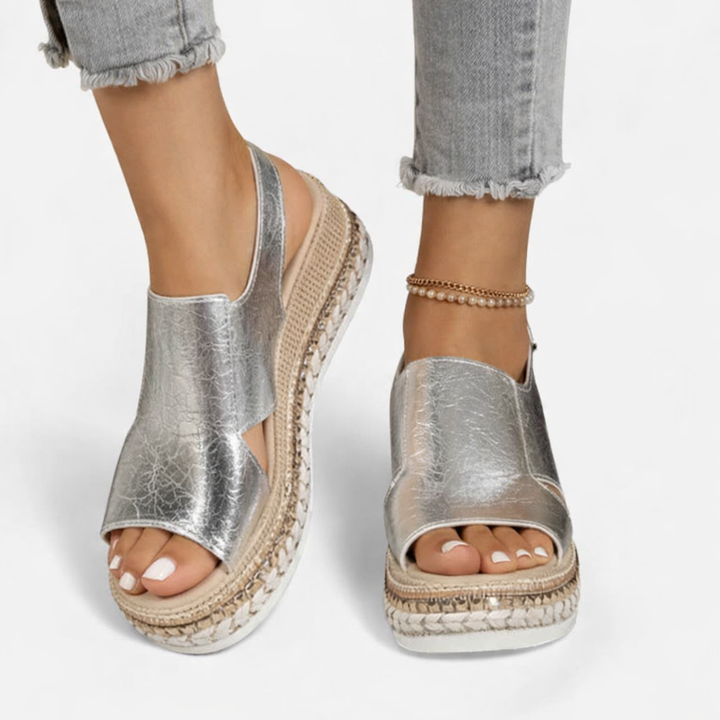 Elegant Women's Wedge Sandals with Strap