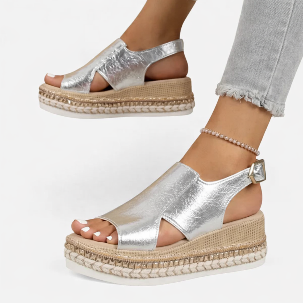 Elegant Women's Wedge Sandals with Strap