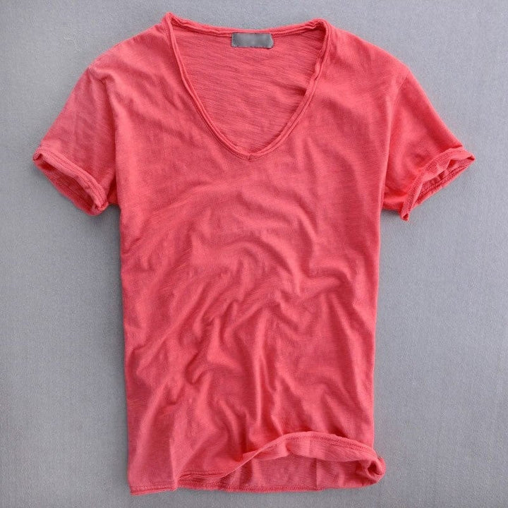 V-hals T-shirt til Herrer
